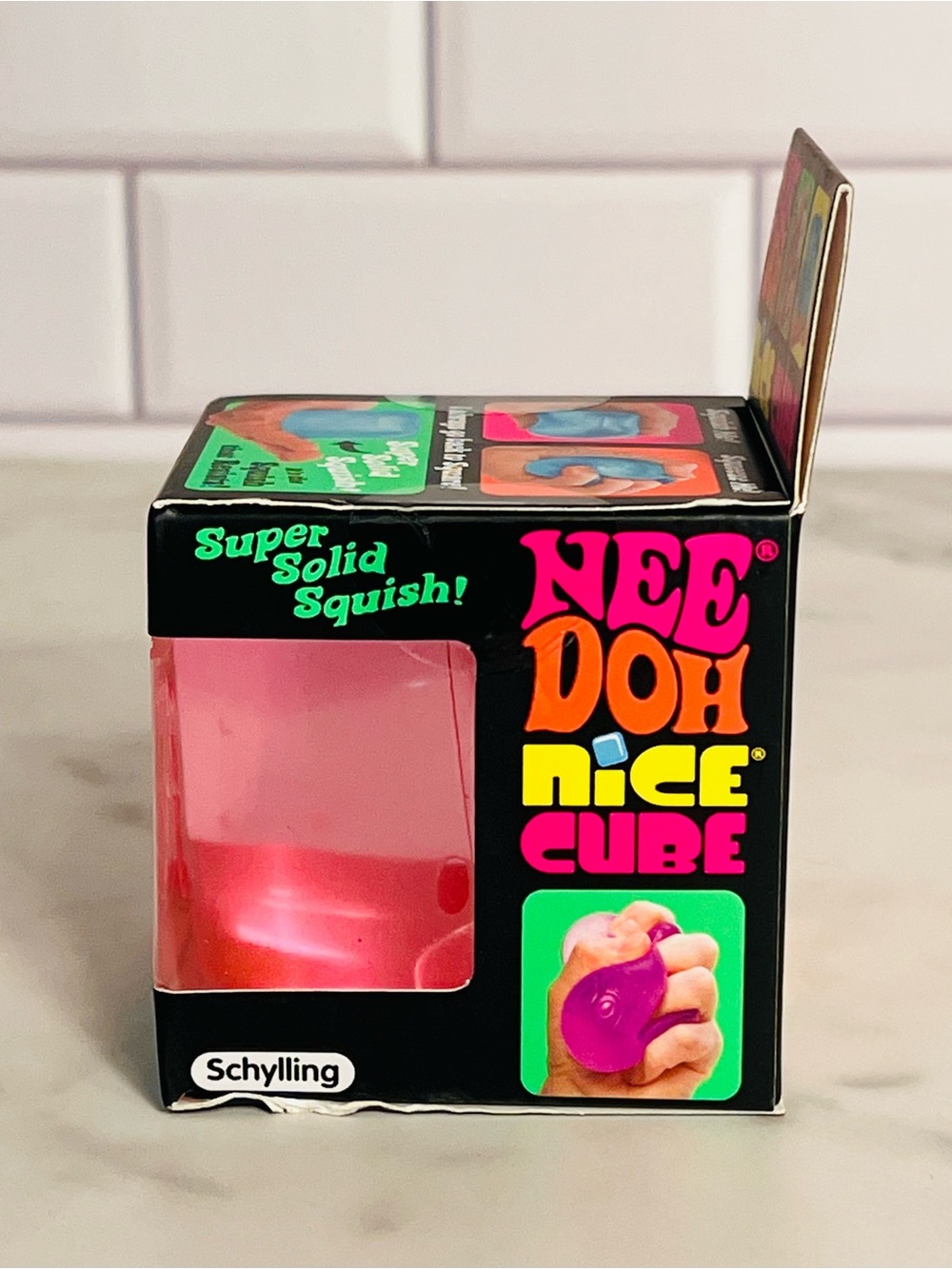 NeeDoh Nice Cube Super Solid Squish! - Pink